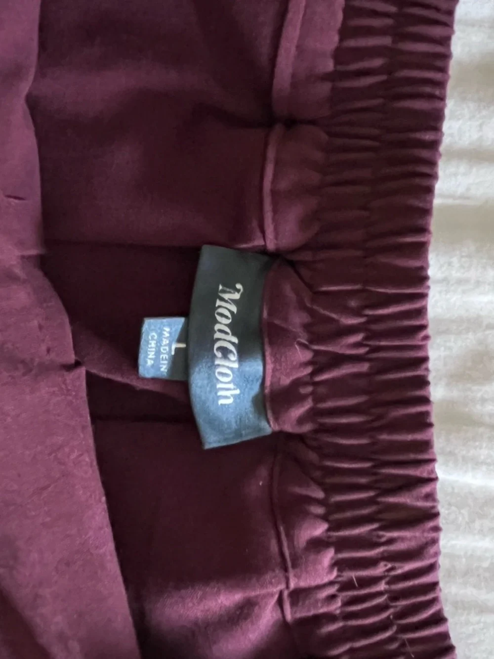 Modcloth Plum Purple Midi Circle Skirt with Black Velvet Peacock Print Large - Picture 4 of 5